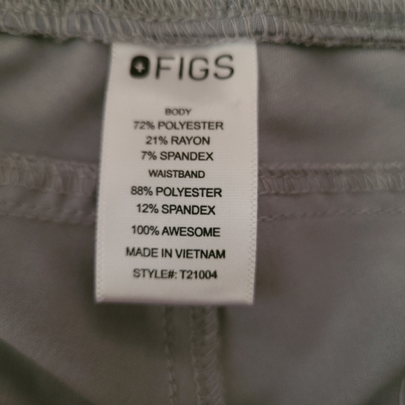 Figs Style T21004 Gray Scrub Pants Split Hem Size XS - Picture 10 of 11